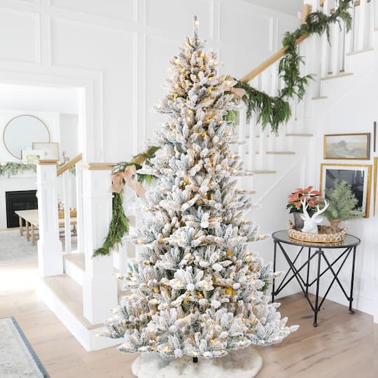 9ft. Pre-Lit Full Fir Artificial Christmas Tree, Warm White LED Lights